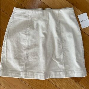 Off White Corduroy Mini Skirt NWT